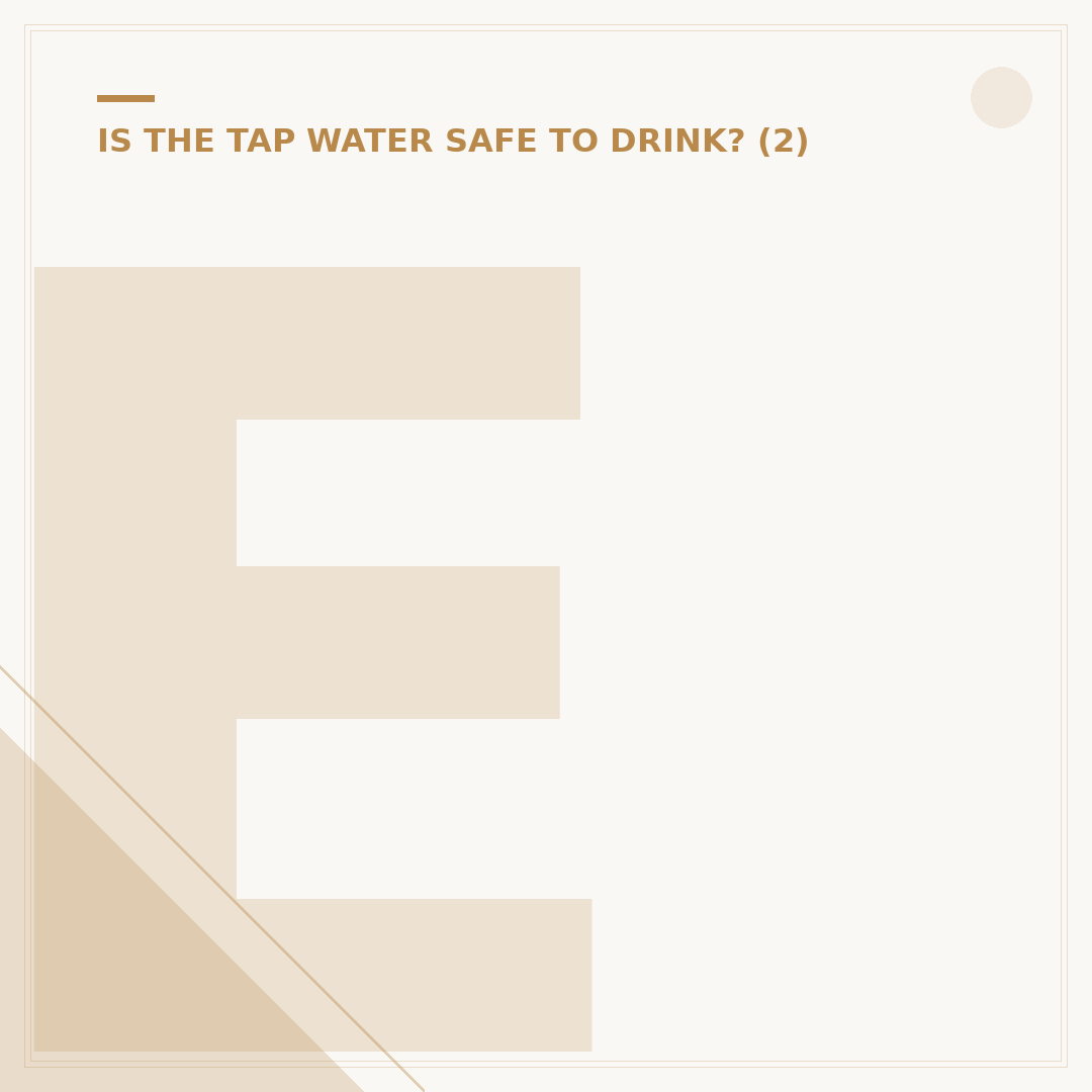 Europe Tap Water Safety: Where Not to Drink It