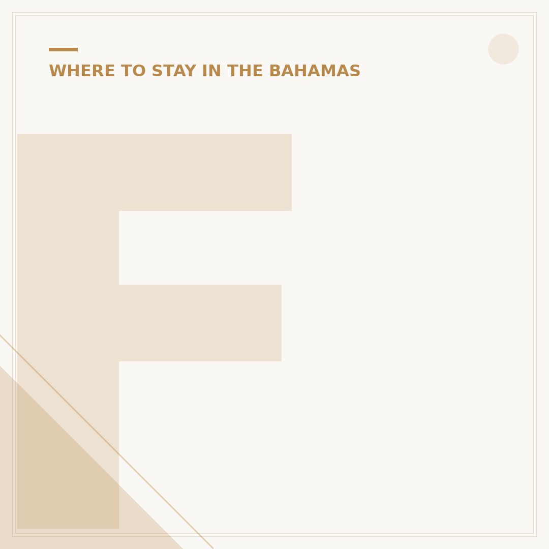 First Time in the Bahamas: Where to Stay