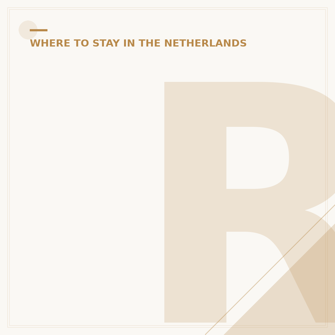 Rick Steves Amsterdam: Where to Stay for Your Visit