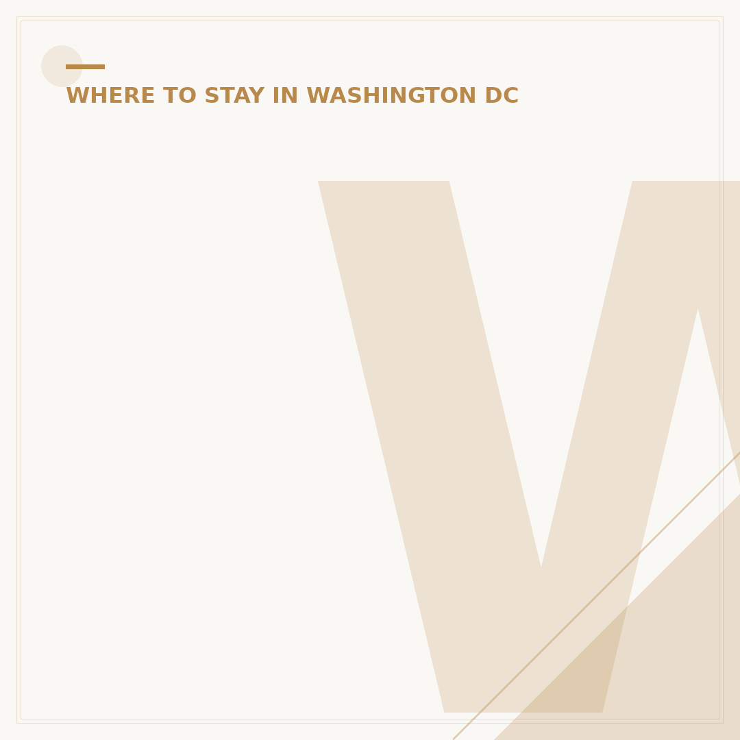 Where to Stay in DC for Museums: Neighborhoods & Tips