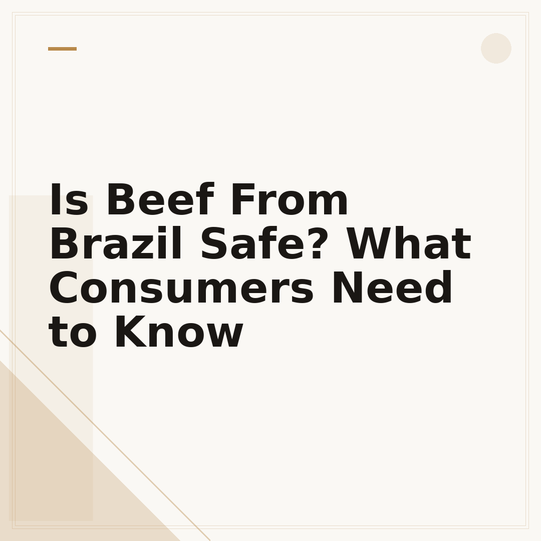 Is Beef From Brazil Safe? What Consumers Need to Know