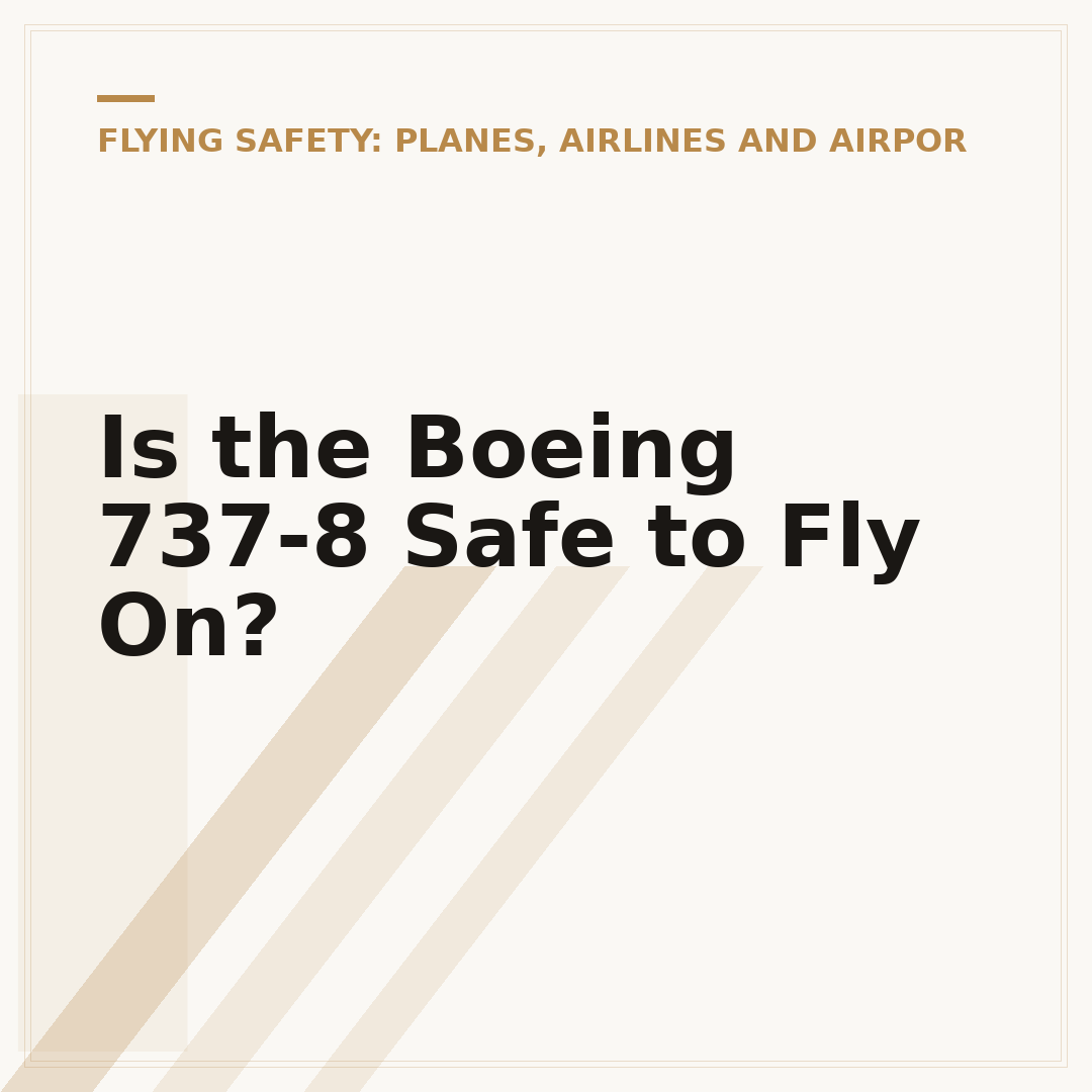 Is the Boeing 737-8 Safe to Fly On?