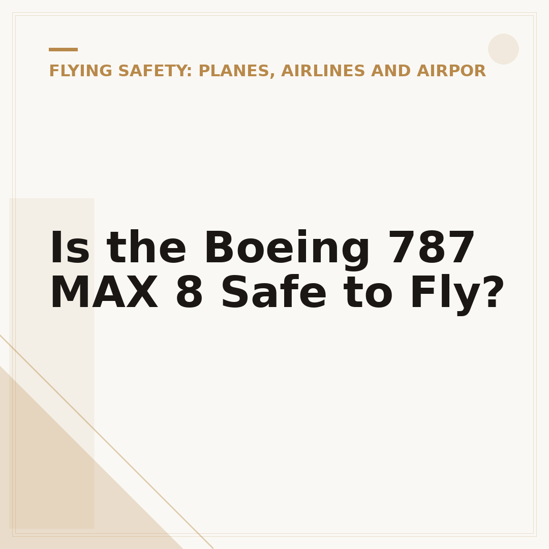 Is the Boeing 787 MAX 8 Safe to Fly?