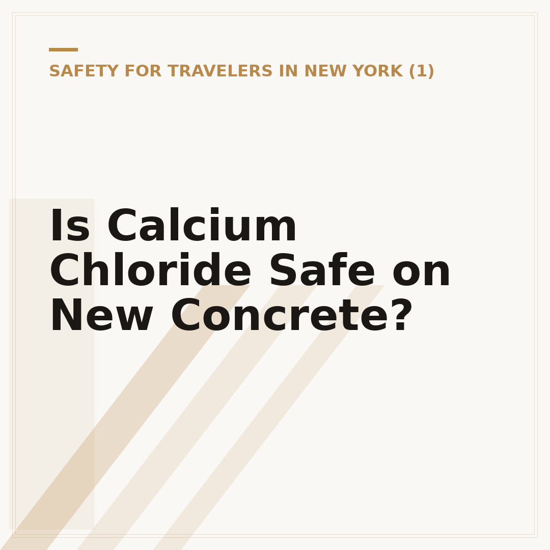 Is Calcium Chloride Safe on New Concrete?