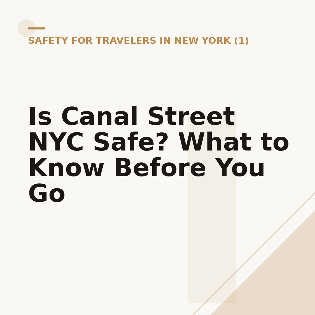 Is Canal Street NYC Safe? What to Know Before You Go