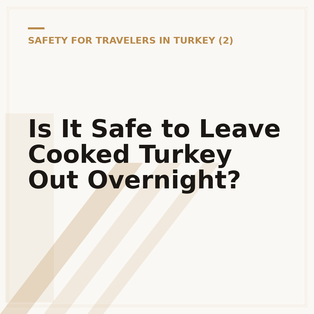 Is It Safe to Leave Cooked Turkey Out Overnight?