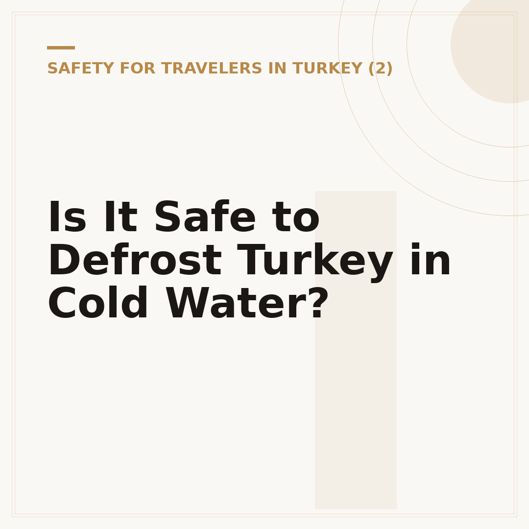 Is It Safe to Defrost Turkey in Cold Water?