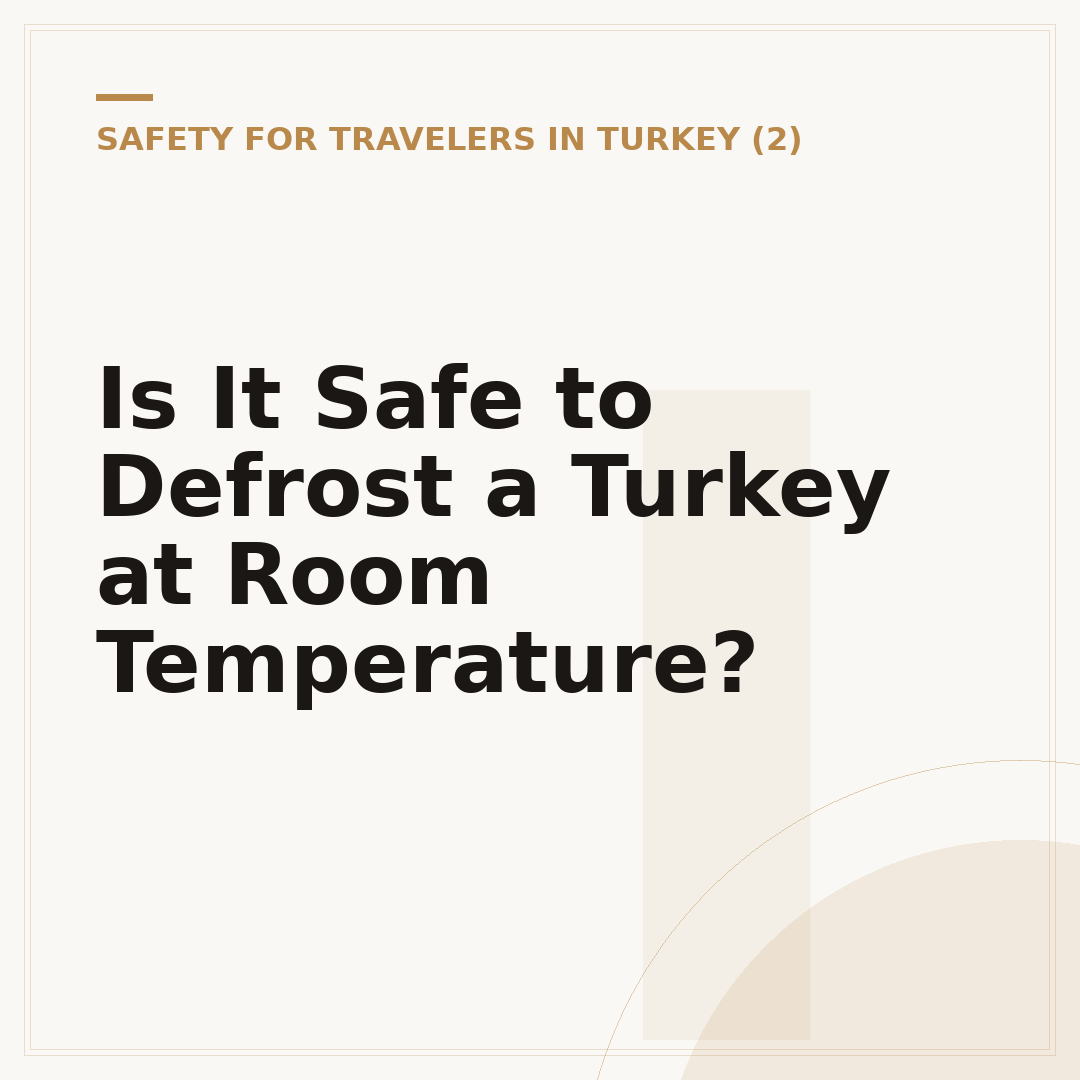 Is It Safe to Defrost a Turkey at Room Temperature?