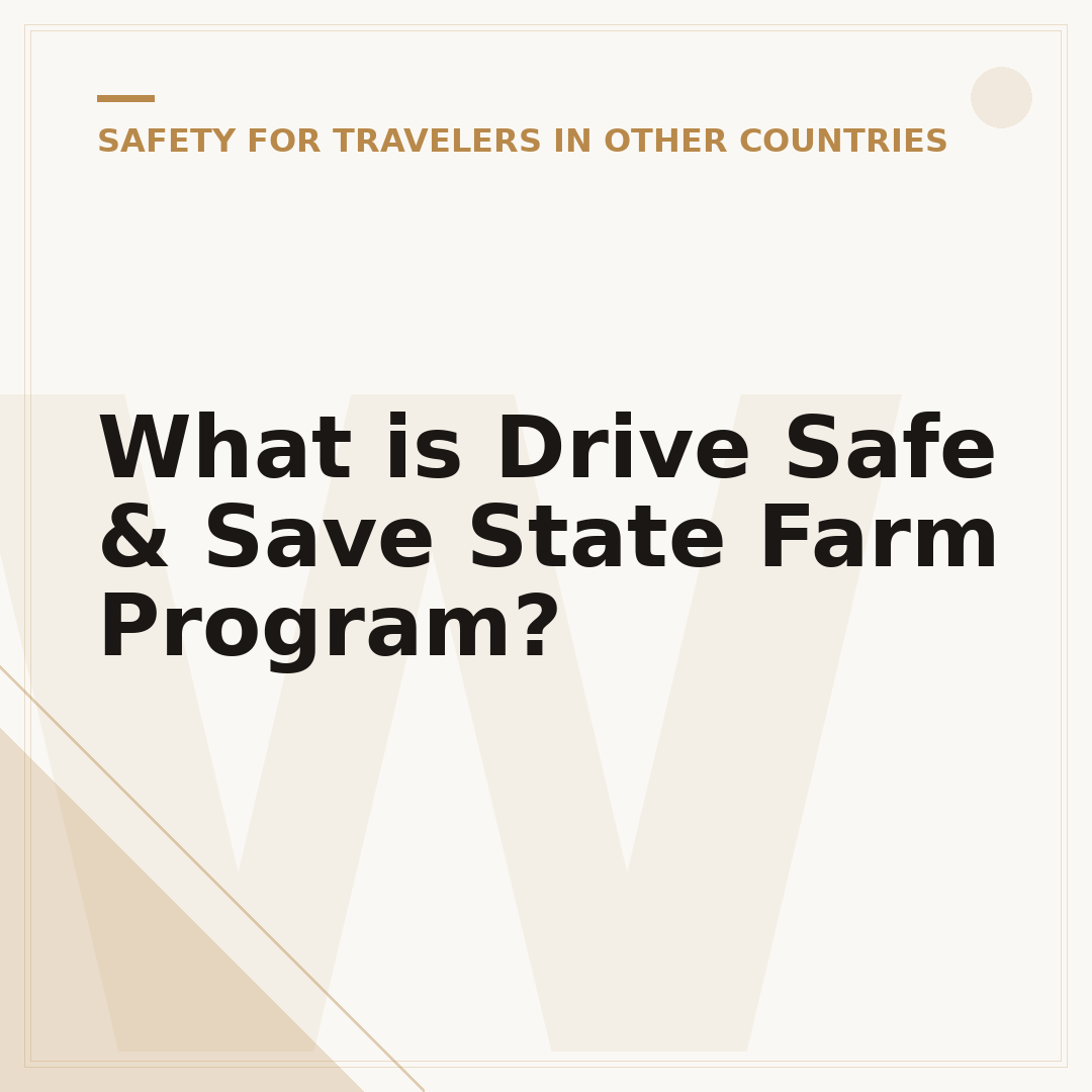 What is Drive Safe & Save State Farm Program?