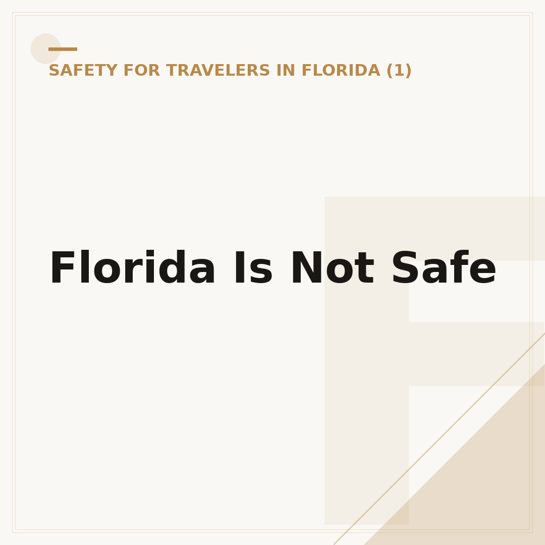 Florida Is Not Safe