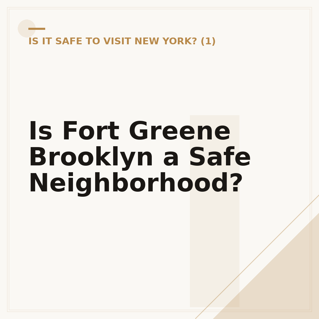 Is Fort Greene Brooklyn a Safe Neighborhood?