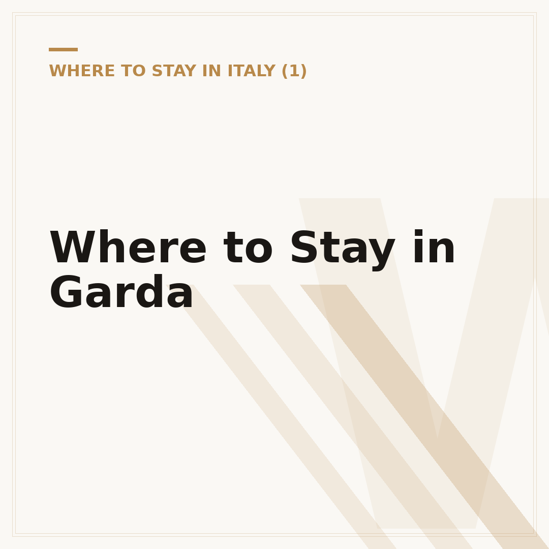 Where to Stay in Garda