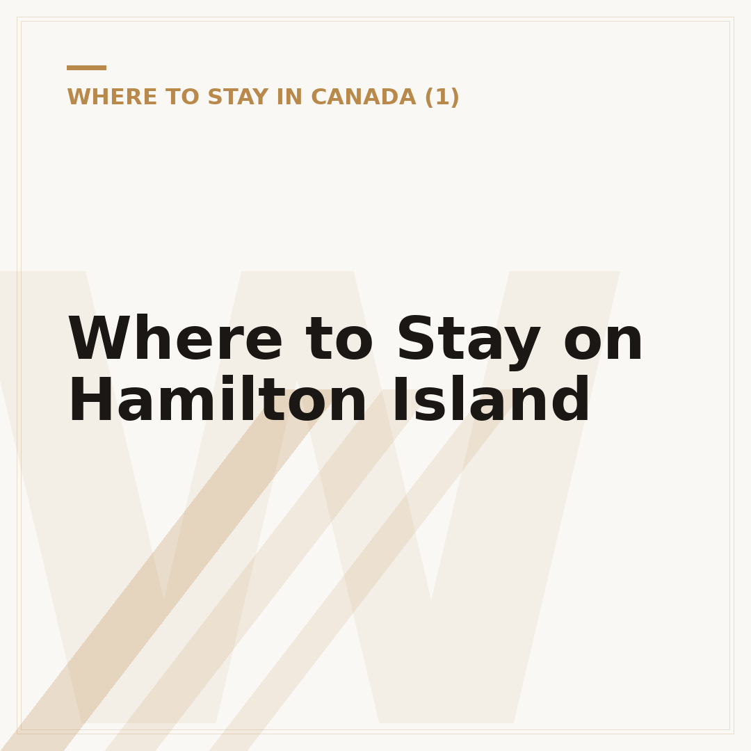 Where to Stay on Hamilton Island