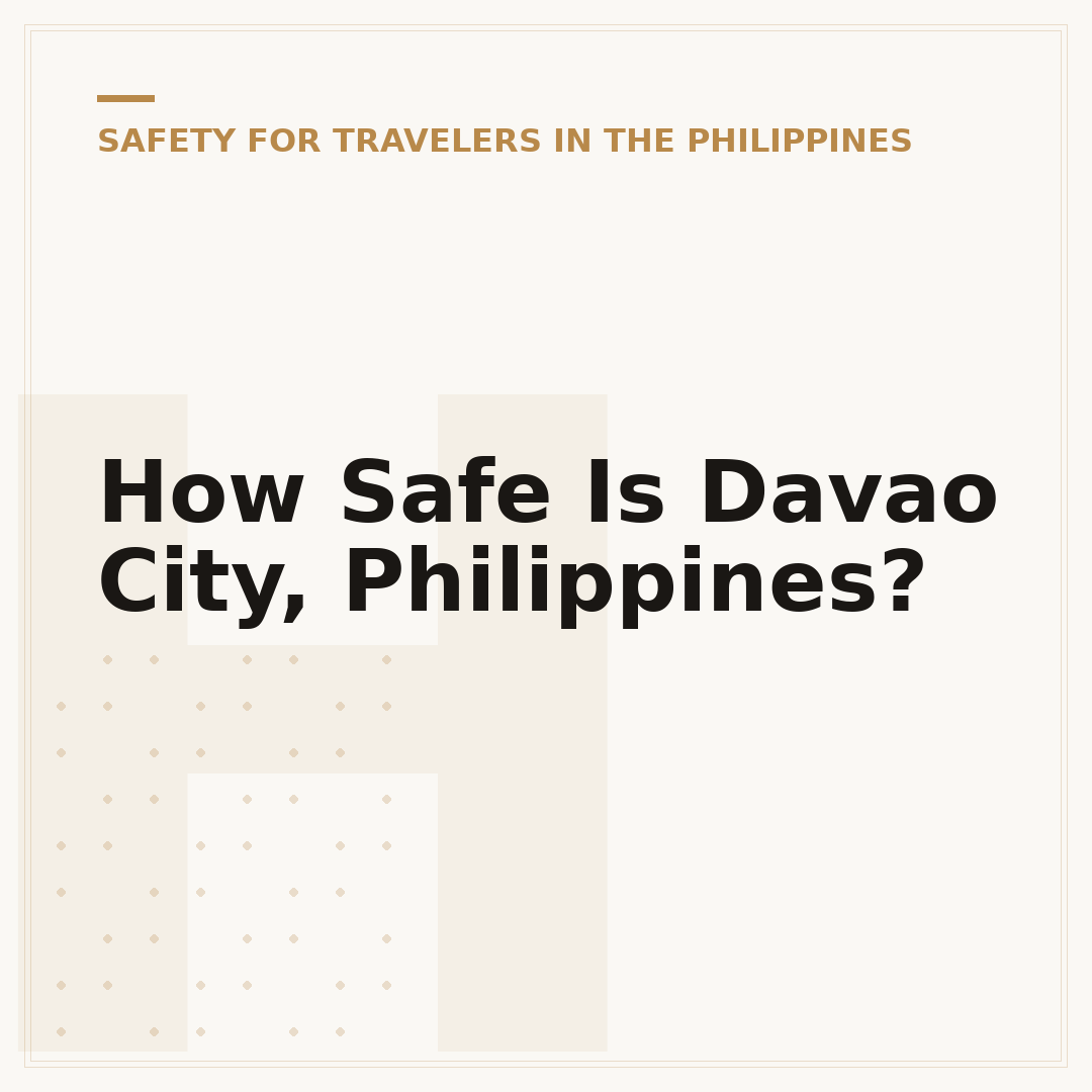 How Safe Is Davao City, Philippines?