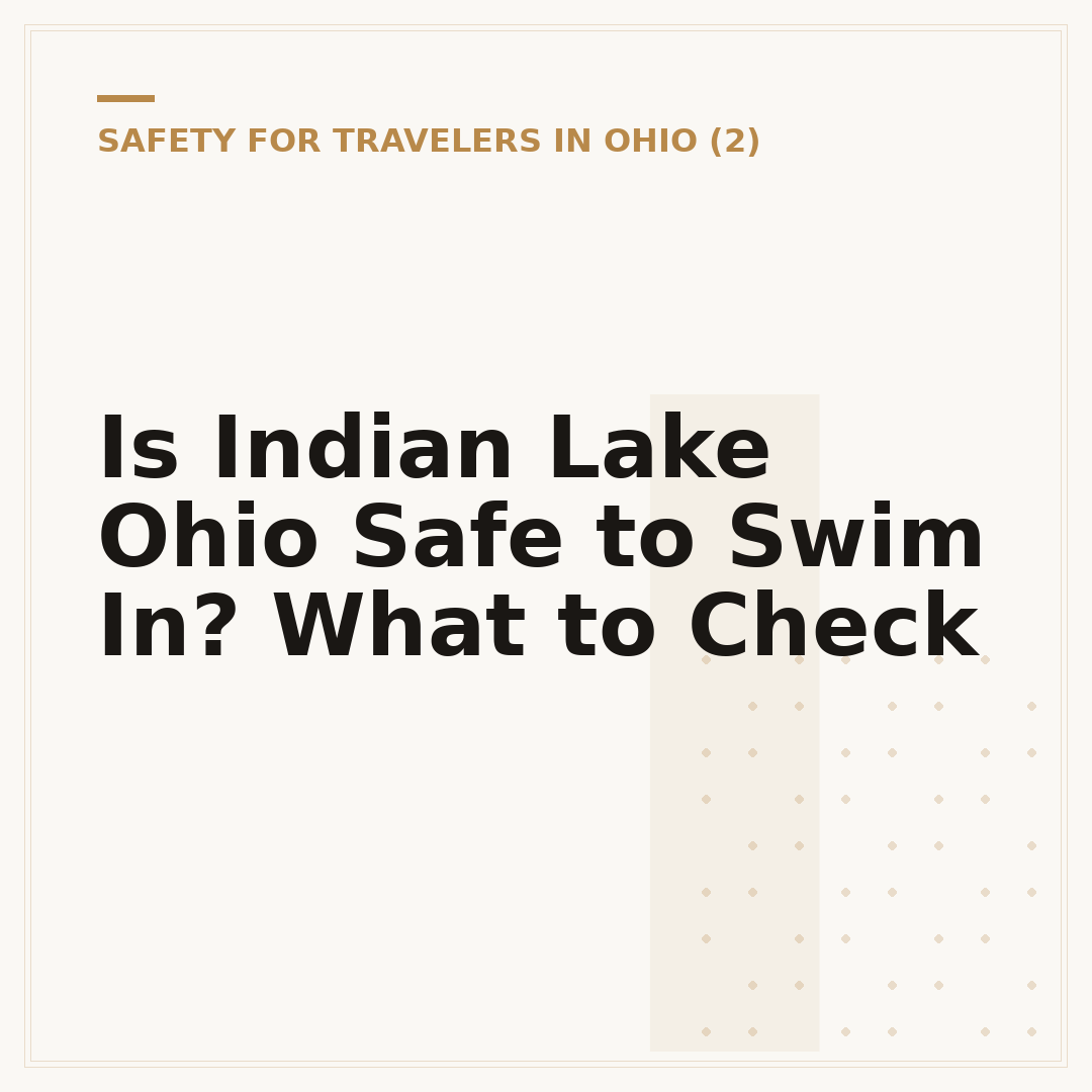 Is Indian Lake Ohio Safe to Swim In? What to Check