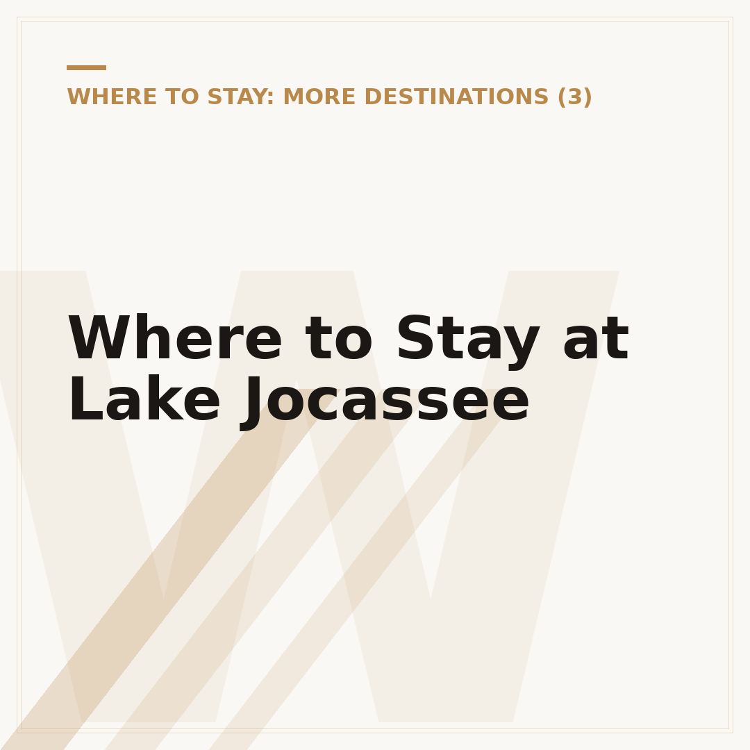 Where to Stay at Lake Jocassee