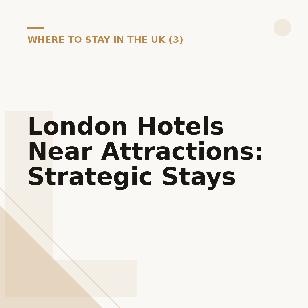 London Hotels Near Attractions: Strategic Stays