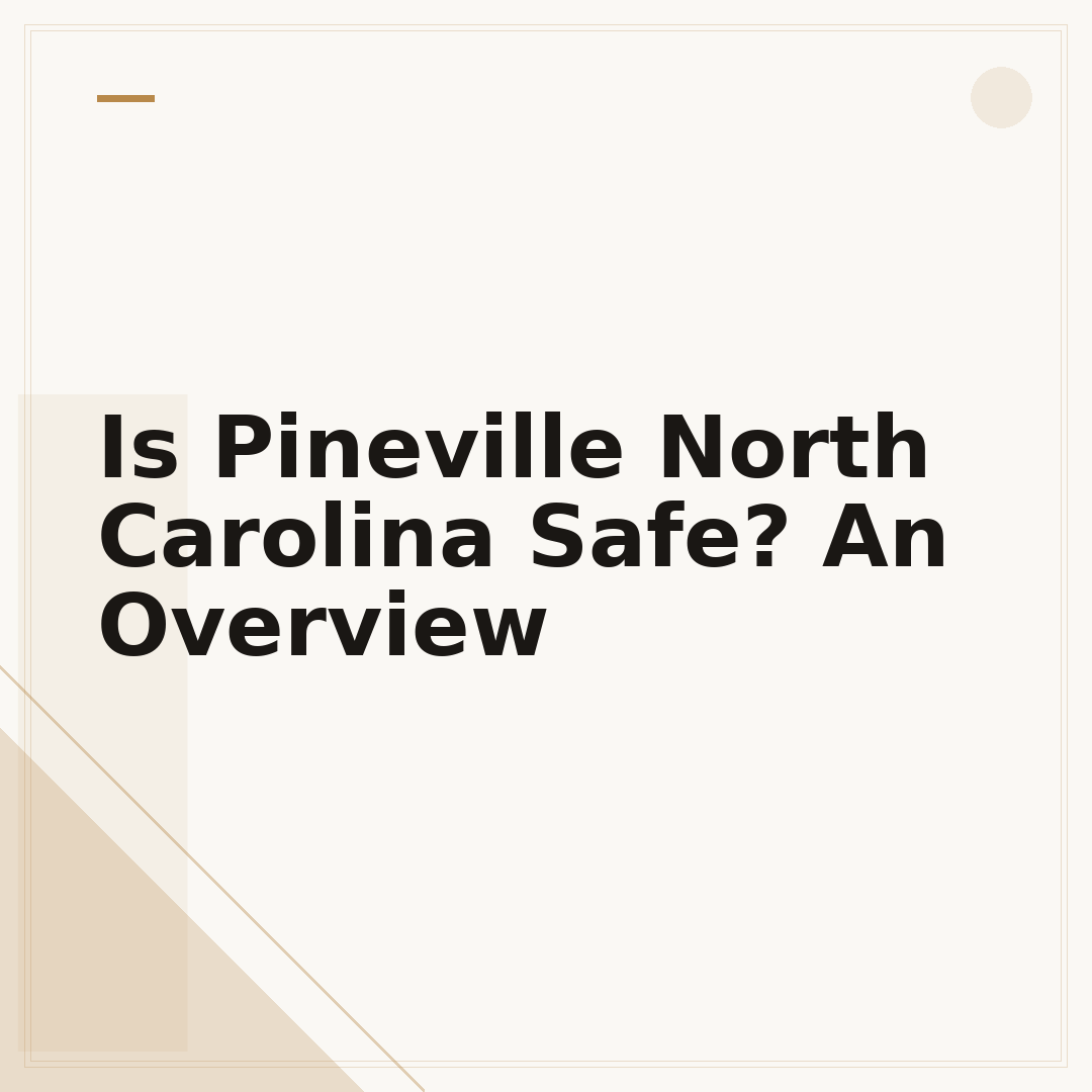 Is Pineville North Carolina Safe? An Overview
