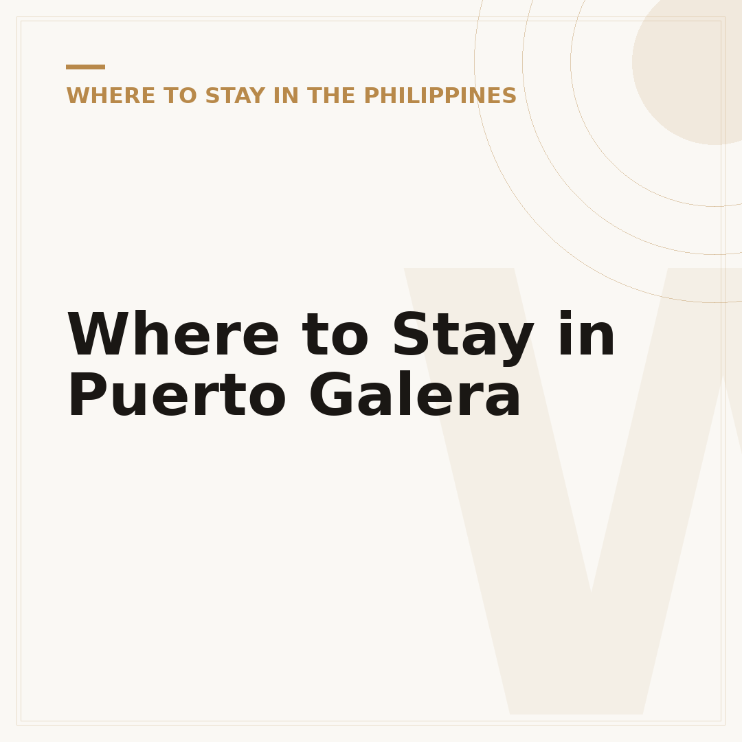 Where to Stay in Puerto Galera