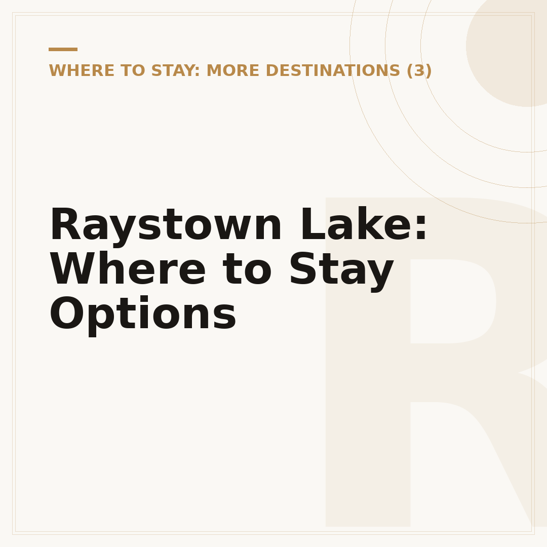 Raystown Lake: Where to Stay Options