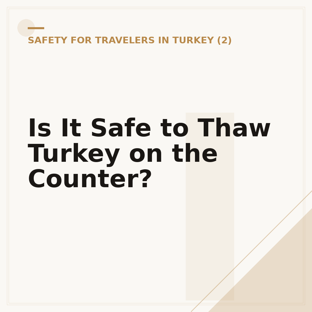 Is It Safe to Thaw Turkey on the Counter?