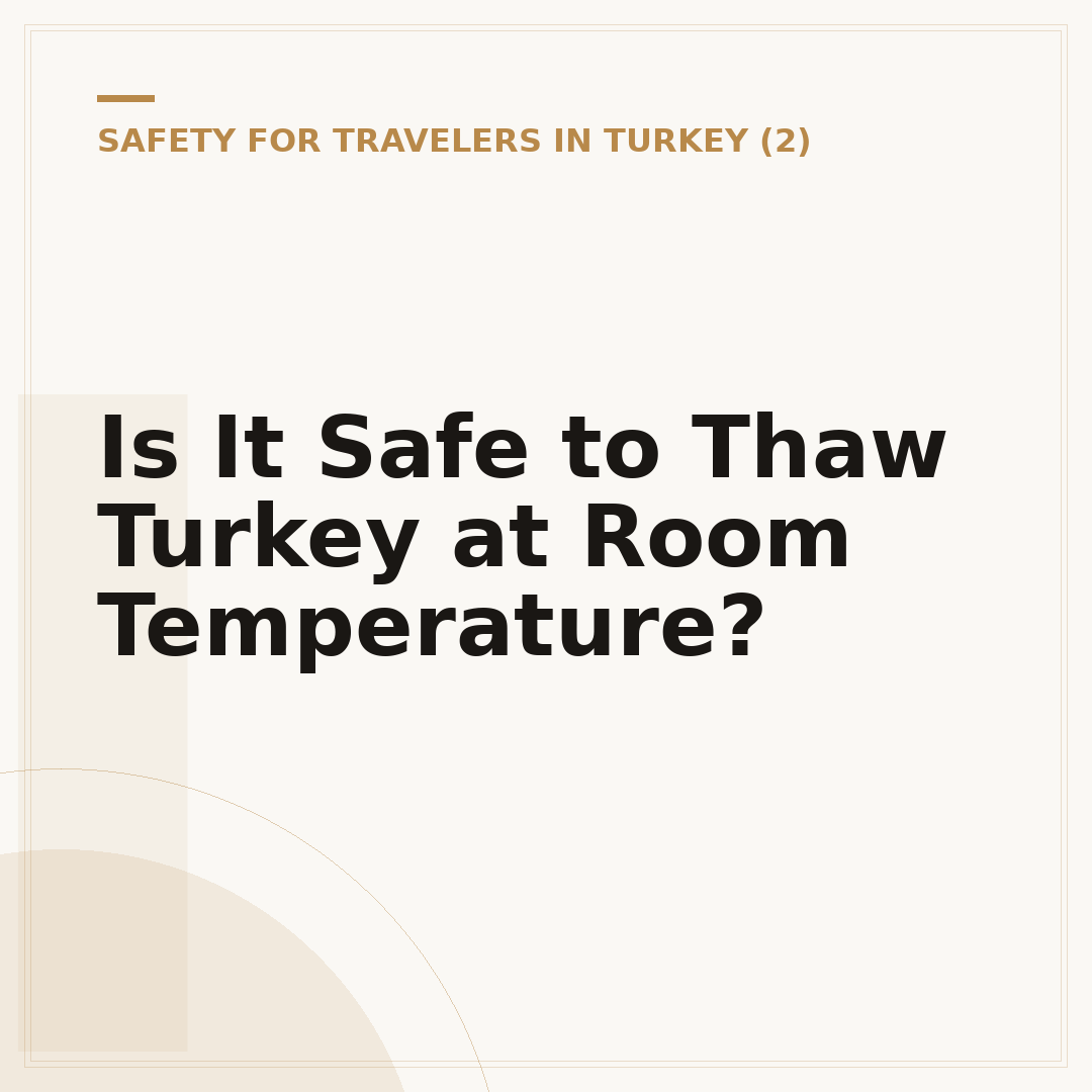 Is It Safe to Thaw Turkey at Room Temperature?