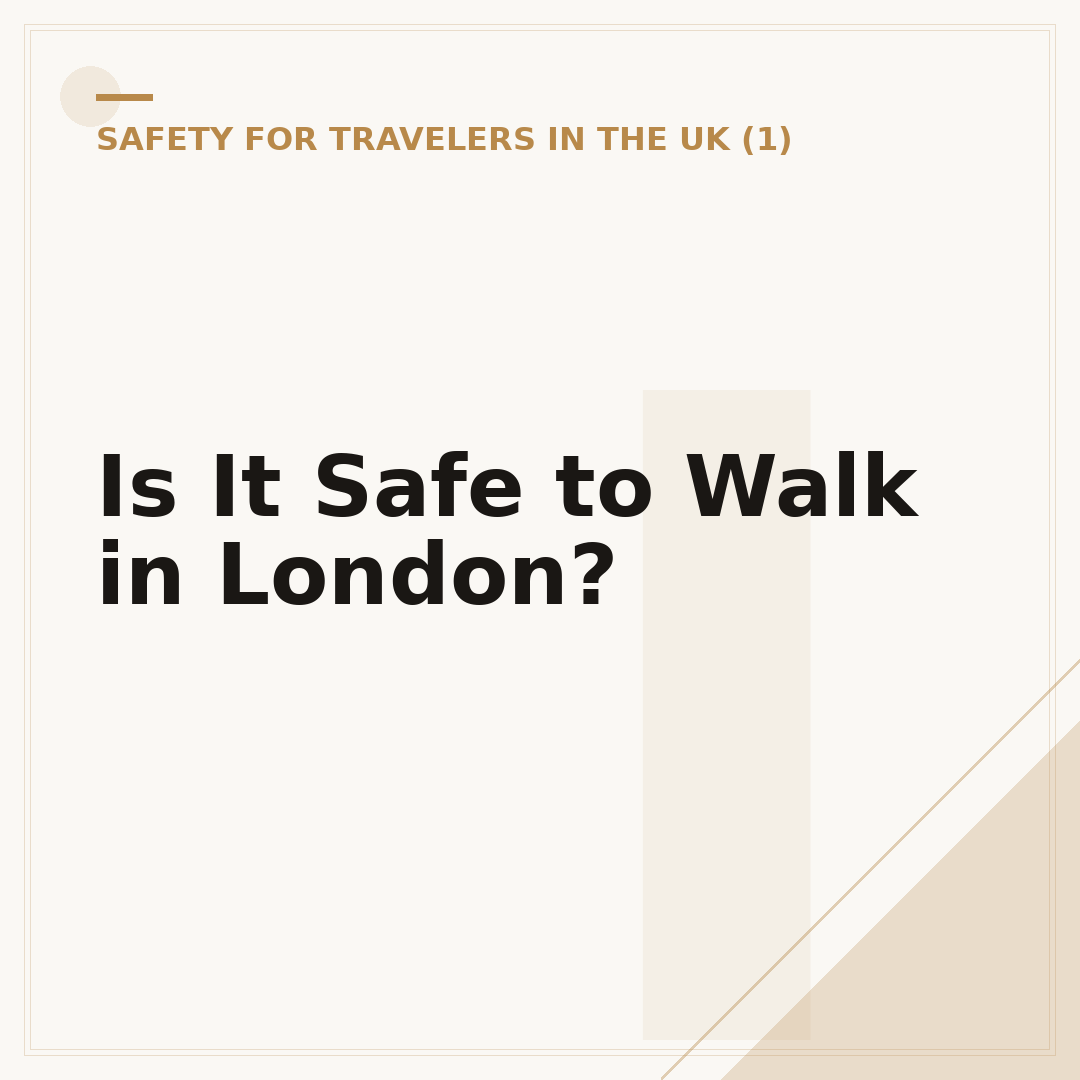 Is It Safe to Walk in London?