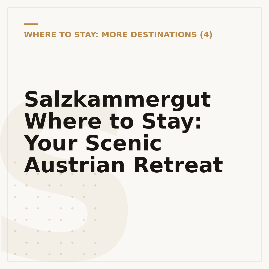 Salzkammergut Where to Stay: Your Scenic Austrian Retreat