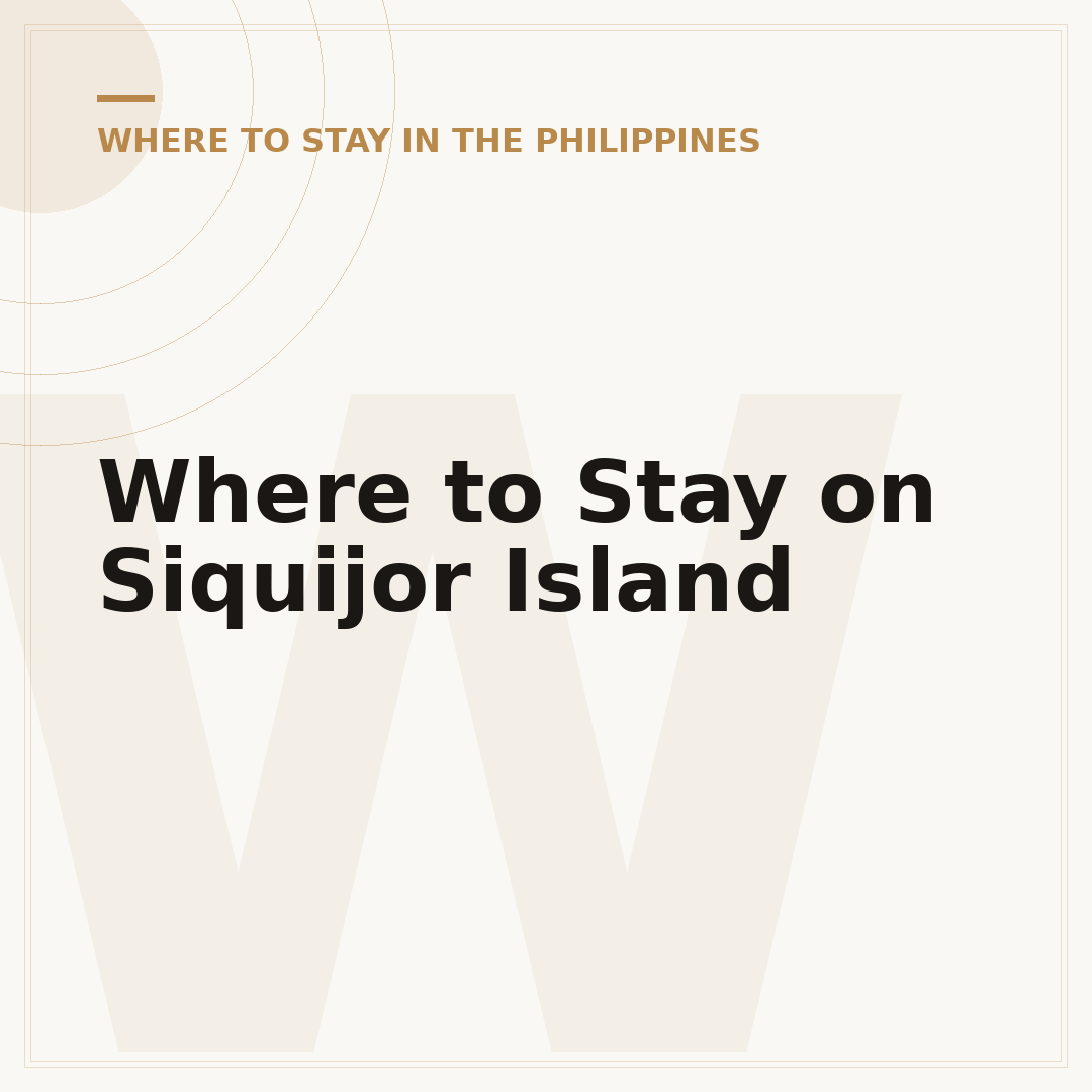 Where to Stay on Siquijor Island