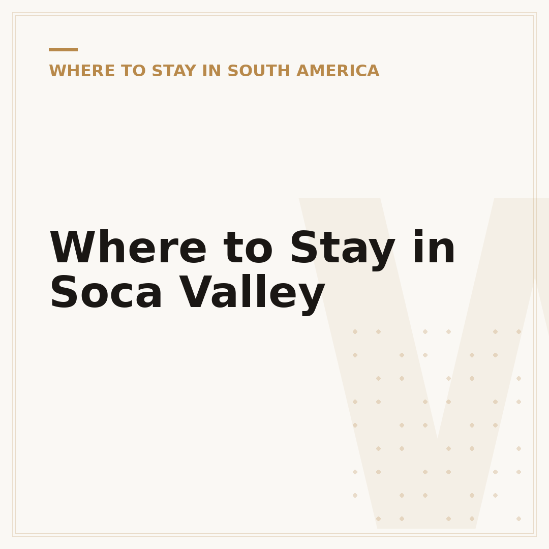 Where to Stay in Soca Valley