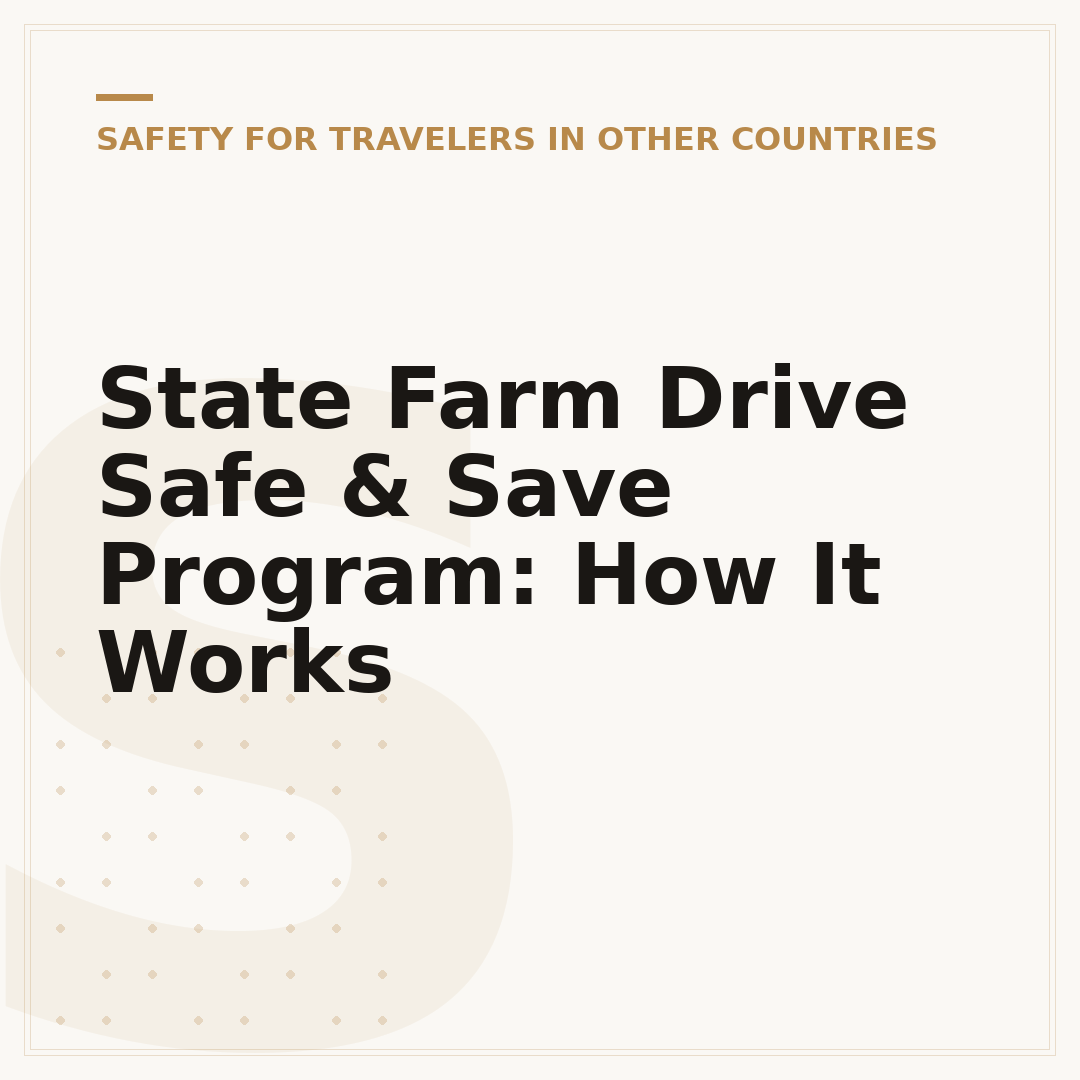 State Farm Drive Safe & Save Program: How It Works