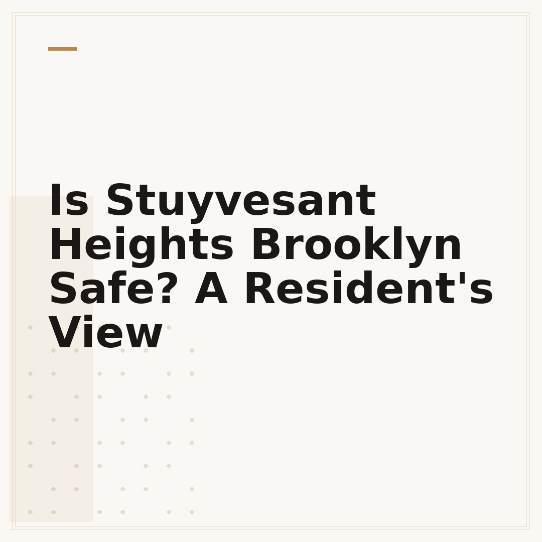 Is Stuyvesant Heights Brooklyn Safe? A Resident's View
