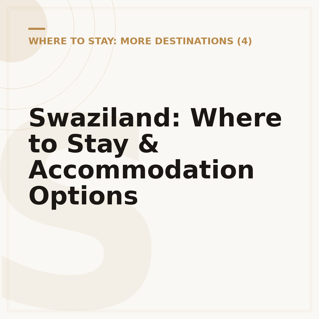 Swaziland: Where to Stay & Accommodation Options