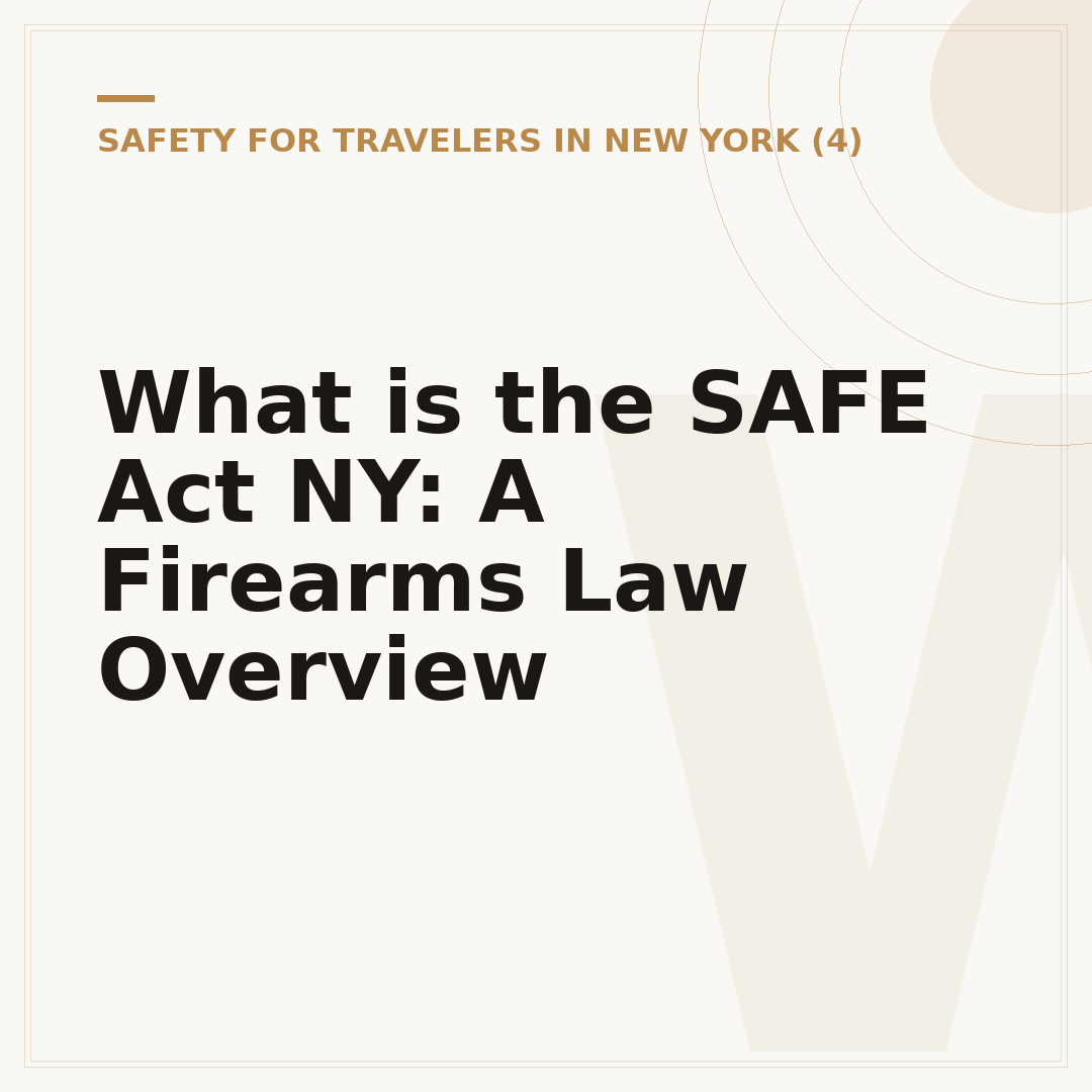 What is the SAFE Act NY: A Firearms Law Overview