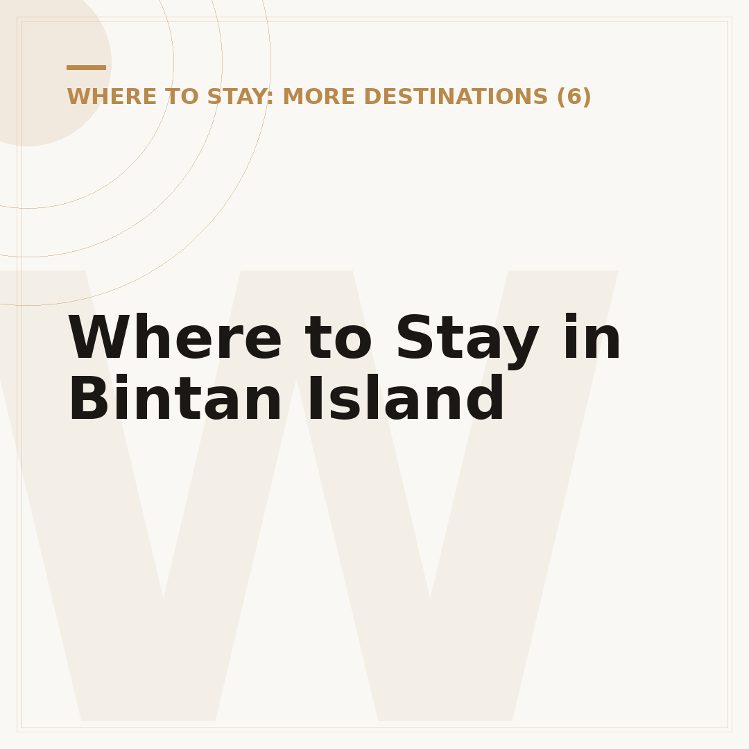 Where to Stay in Bintan Island