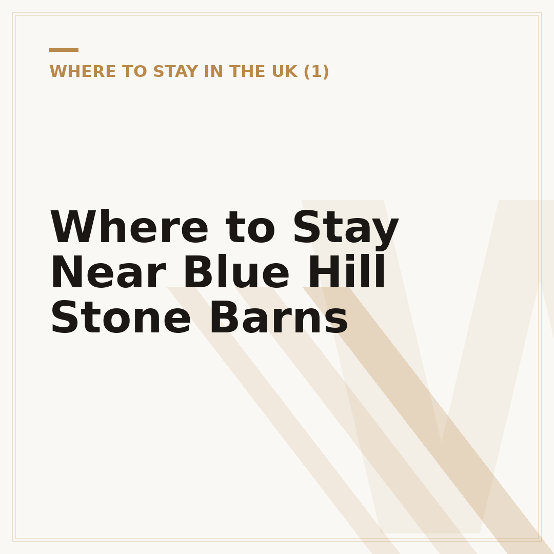 Where to Stay Near Blue Hill Stone Barns