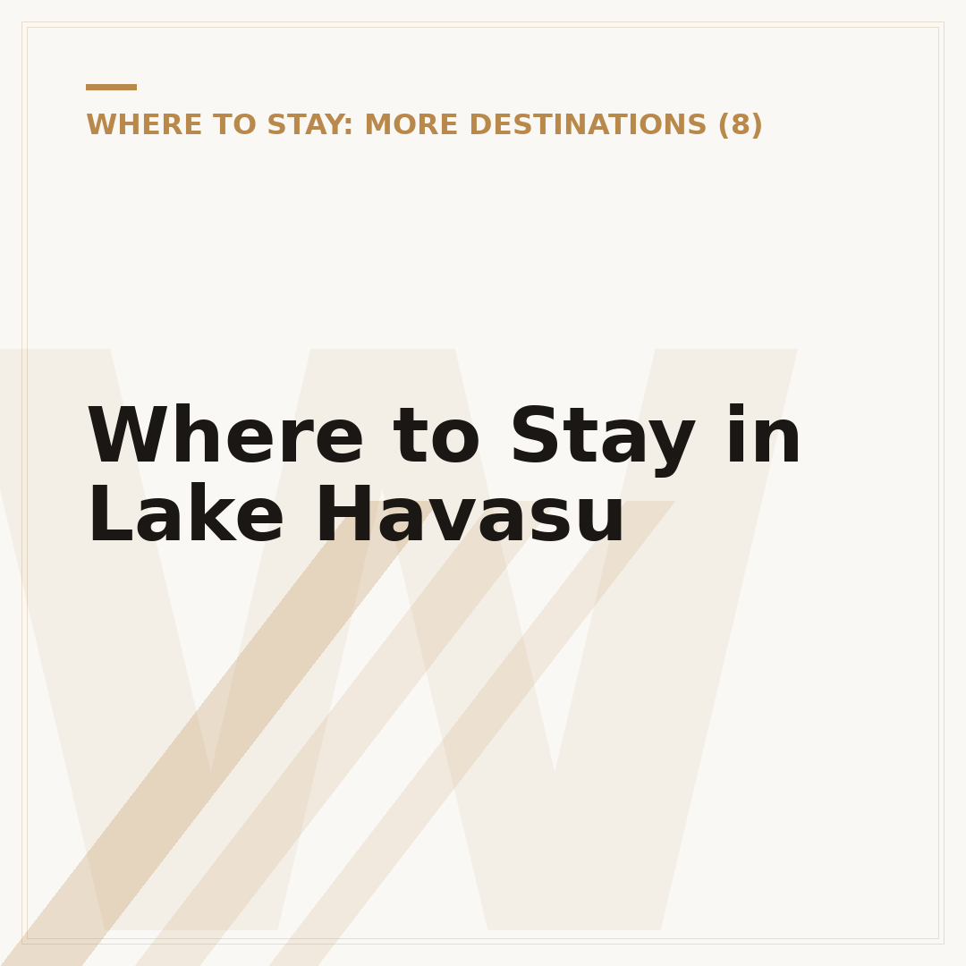 Where to Stay in Lake Havasu