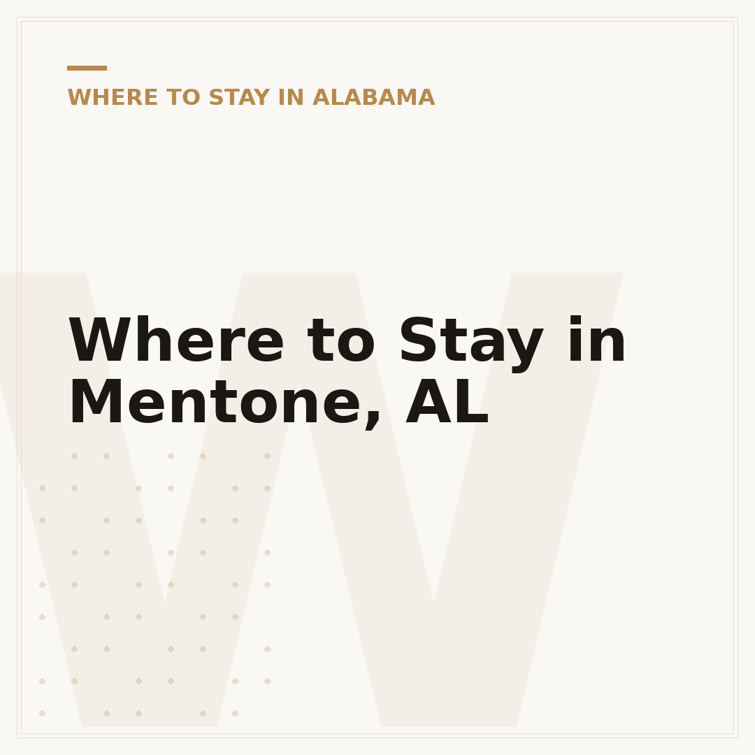 Where to Stay in Mentone, AL