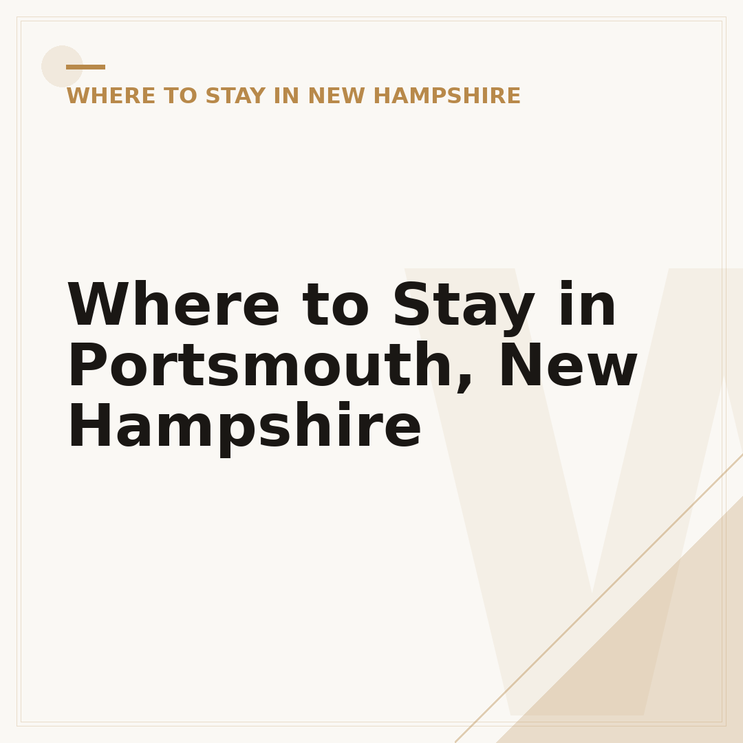 Where to Stay in Portsmouth, New Hampshire