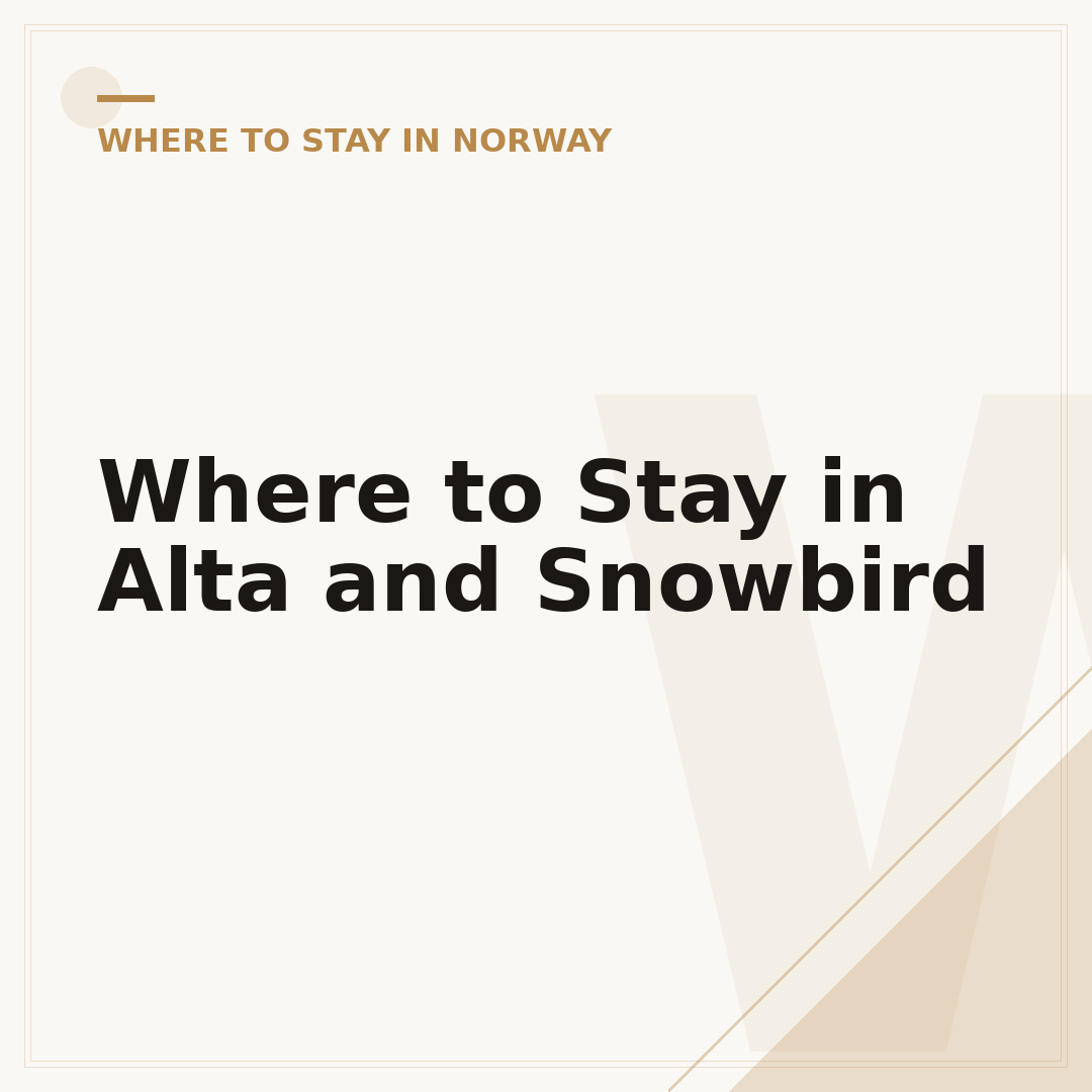 Where to Stay in Alta and Snowbird