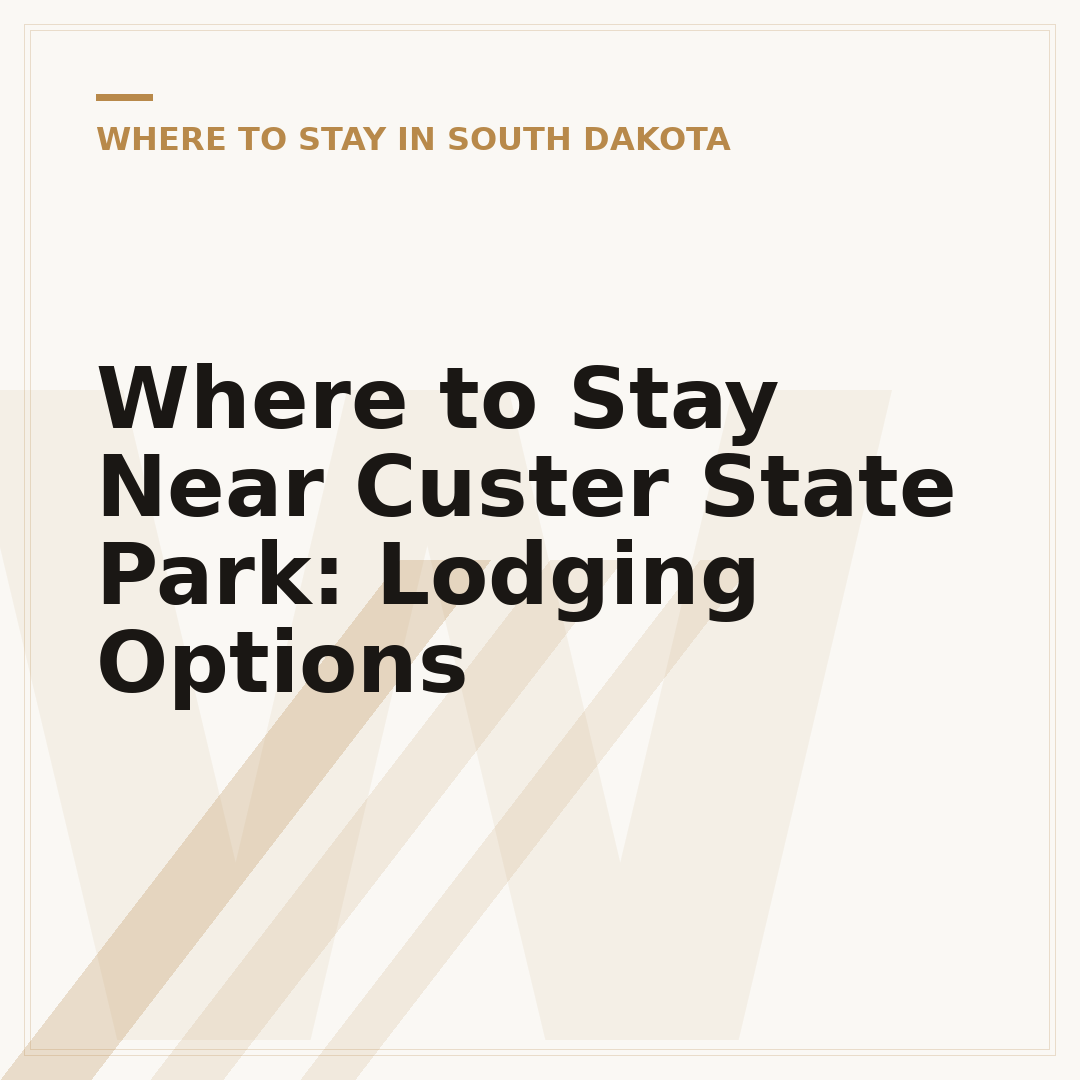 Where to Stay Near Custer State Park: Lodging Options