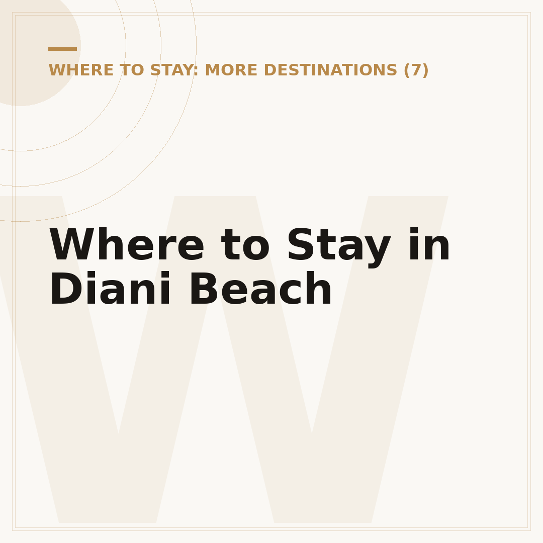 Where to Stay in Diani Beach