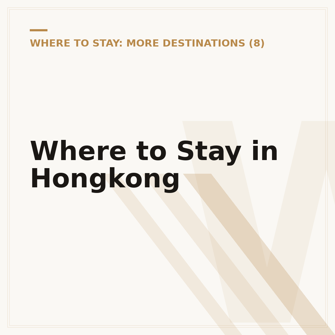 Where to Stay in Hongkong