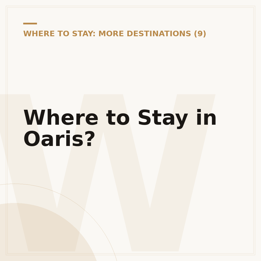 Where to Stay in Oaris?