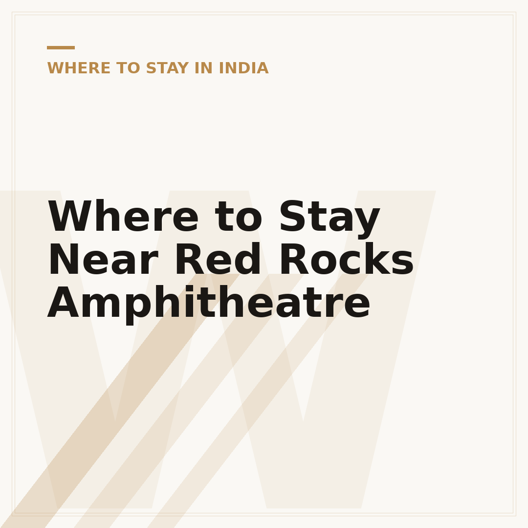 Where to Stay Near Red Rocks Amphitheatre