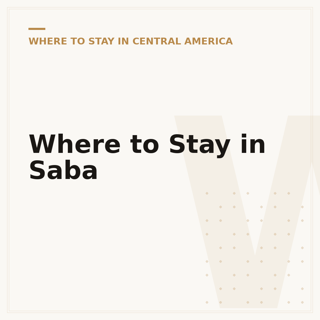 Where to Stay in Saba