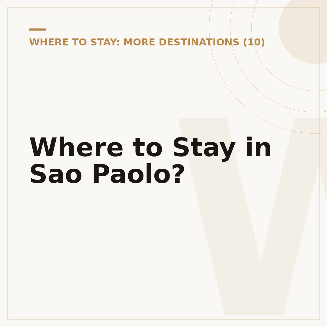 Where to Stay in Sao Paolo?